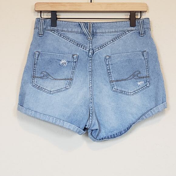 Roxy Button Fly High Rise Shorts Size 28 - Picture 2 of 10